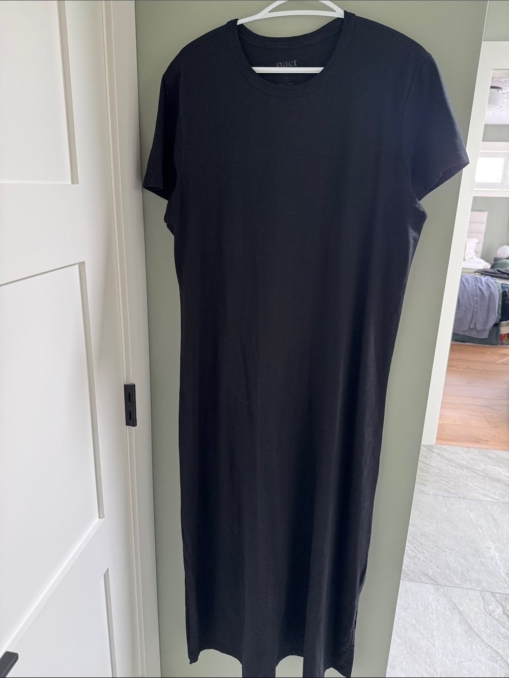 Pact Black Tee Shirt Maxi Dress